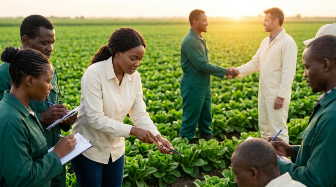 The Jaffa Farms team at work on the farm